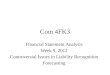 Com 4FK3 Financial Statement Analysis Week 9, 2012 Controversial Issues in Liability Recognition Forecasting
