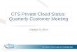 CTS Private Cloud Status Quarterly Customer Meeting October 22, 2014
