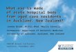 What use is made of acute hospital beds from aged care residents in Auckland, New Zealand? Joanna Broad, Michal Boyd, Martin Connolly Freemasons’ Department