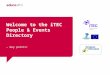 Welcome to the iTEC People & Events Directory … key points!