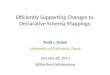 Todd J. Green University of California, Davis Efficiently Supporting Changes to Declarative Schema Mappings January 28, 2011 @Stanford InfoSeminar