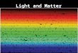 Light and Matter. Light in Everyday Life Our goals for learning: How do we experience light? How do light and matter interact? The warmth of sunlight