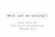 What are we eating?! Chad Guess DC Five Point Chiropractic 740-622-3553