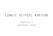 LING/C SC/PSYC 438/538 Lecture 1 Sandiway Fong. Syllabus Details: 538: introductory level, no formal pre-requisites 438: LING 388 or familiarity with