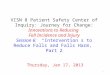 VISN 8 Patient Safety Center of Inquiry: Journey for Change: Innovations to Reducing Fall Incidence and Injury Session 6: “Intervention s to Reduce Falls