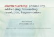 Internetworking: philosophy, addressing, forwarding, resolution, fragmentation Ali El-Mousa elmousa@ju.edu.jo Based in part upon the slides of Prof. Raj