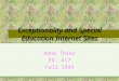 Exceptionality and Special Education Internet Sites Anne Thies ED. 417 Fall 1999