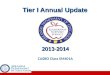 Tier I Annual Update 2013-2014 CASBO Class SM401A