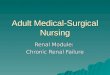 Adult Medical-Surgical Nursing Renal Module: Chronic Renal Failure