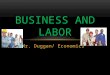 Mr. Duggan/ Economics BUSINESS AND LABOR. SOLE PROPRIETORSHIPS Is a business owned and managed by a single individual