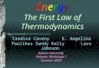 Energy The First Law of Thermodynamics Candice Caveny E. Angelika Paulikas Sandy KellyLars Johnson Boston University Polymer Workshop 1 Summer 2003