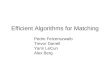 Efficient Algorithms for Matching Pedro Felzenszwalb Trevor Darrell Yann LeCun Alex Berg
