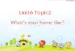 Unit6 Topic2 What’s your home like?. A: What’s on/in/under …? B: There’s …/There’re…in/on…
