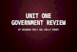 UNIT ONE GOVERNMENT REVIEW BY SAVANNAH SEELY AND JOELLE TURNEY