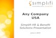 1 Any Company USA Simplifi HR & Benefit Solutions Presentation June 4, 2015