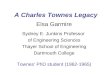 A Charles Townes Legacy Elsa Garmire Sydney E. Junkins Professor of Engineering Sciences Thayer School of Engineering Dartmouth College Townes’ PhD student