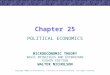 Chapter 25 POLITICAL ECONOMICS Copyright ©2002 by South-Western, a division of Thomson Learning. All rights reserved. MICROECONOMIC THEORY BASIC PRINCIPLES