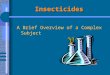 Insecticides A Brief Overview of a Complex Subject