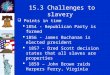 © 2009 abcteach.com 15.3 Challenges to slavery  Points in time  1854 - Republican Party is formed  1856 - James Buchanan is elected president  1857