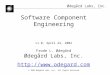 Software Component Engineering v1.0, April 24, 2002 Frode L. Ødegård Ødegård Labs, Inc.  © 2002 Ødegård Labs, Inc. All Rights Reserved