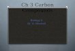 Ch 3 Carbon Compounds Biology II Dr. D. Mitchell