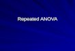 Repeated ANOVA. Outline When to use a repeated ANOVA How variability is partitioned Interpretation of the F-ratio How to compute & interpret one-way ANOVA