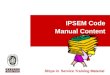 IPSEM Code Manual Content Ships in Service Training Material