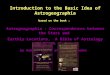 Introduction to the Basic Idea of Astrogeographia based on the book : Astrogeographia - Correspondences between the Stars and Earthly Locations, A Bible