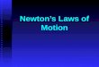 Newton’s Laws of Motion. Dynamics and Forces Dynamics: Connection between force and motion. Explains why things move. Dynamics: Connection between force