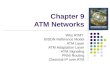 Chapter 9 ATM Networks Why ATM? BISDN Reference Model ATM Layer ATM Adaptation Layer ATM Signaling PNNI Routing Classical IP over ATM