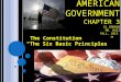 A MERICAN G OVERNMENT C HAPTER 3 E L D ORADO M R. R UIZ F ALL, 2015 The Constitution “The Six Basic Principles”