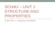 SCH4U – UNIT 1 STRUCTURE AND PROPERTIES CHAPTER 4 – CHEMICAL BONDING