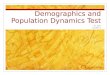 Demographics and Population Dynamics Test Mr. Barr Eco/Bio II