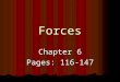 Forces Chapter 6 Pages: 116-147. Force A force is a push or pull upon an object resulting from the object's interaction with another object. Contact Forces