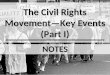 The Civil Rights Movement—Key Events (Part I) NOTES