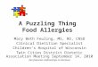A Puzzling Thing Food Allergies Mary Beth Feuling, MS, RD, CNSD Clinical Dietitian Specialist Children’s Hospital of Wisconsin Twin Cities District Dietetic