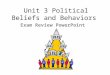 Unit 3 Political Beliefs and Behaviors Exam Review PowerPoint