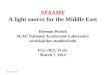 SESAME A light source for the Middle East Herman Winick SLAC National Accelerator Laboratory winick@slac.stanford.edu FLS 2012, JLab March 7, 2012 Mar