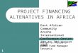 1 PROJECT FINANCING ALTENATIVES IN AFRICA Joseph O. Haule Roads Fund Manager Tanzania East African Community Arusha International Conference Centre 29