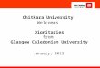 Chitkara University Welcomes Dignitaries from Glasgow Caledonian University January, 2013