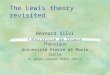 The Lewis theory revisited Bernard Silvi Laboratoire de Chimie Théorique Université Pierre et Marie Curie 4, place Jussieu 75252 -Paris