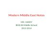 Modern Middle East Notes MR. HARDY RMS IB Middle School 2013-2014