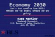 Economy 2030 (Let’s just round up from 2022…) Where we’ve been; where we’re going. Kara Markley Regional Economist U.S. Bureau of Labor Statistics July