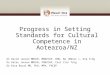 Progress in Setting Standards for Cultural Competence in Aotearoa/NZ Dr David Jansen MBChB, MRNZCGP, BHB, BA (Māori ), Dip Tchg Dr Peter Jansen MBChB,
