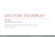 Frank Cowell: Lecture Examples LECTURE EXAMPLES EC202  Additional examples provided during lectures in 2014 Frank Cowell 8 Dec