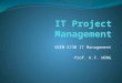 SEEM 5730 IT Management Prof. K.F. WONG. Agenda Introduction to Project Management Lessons Learnt on Managing IT Projects Prof. K.F. WONG2