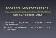 Applied Geostatistics lbian/GEO497_597.html Applied Geostatistics lbian/GEO497_597.html GEO 597