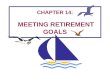 CHAPTER 14: MEETING RETIREMENT GOALS 14-2 Pitfalls in Retirement Planning  Starting too late.  Putting away too little.  Investing too conservatively