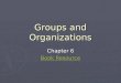 Groups and Organizations Chapter 6 Book Resource Book Resource