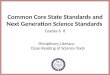 Common Core State Standards and Next Generation Science Standards Common Core State Standards and Next Generation Science Standards Grades 6 - 8 Disciplinary